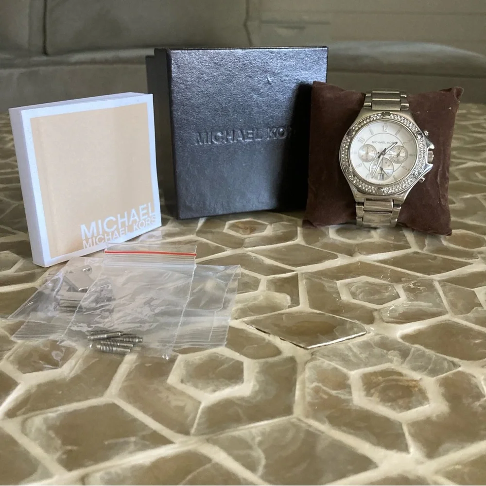 Michael Kors Rocktop Chronograph Silver-tone Ladies Watch